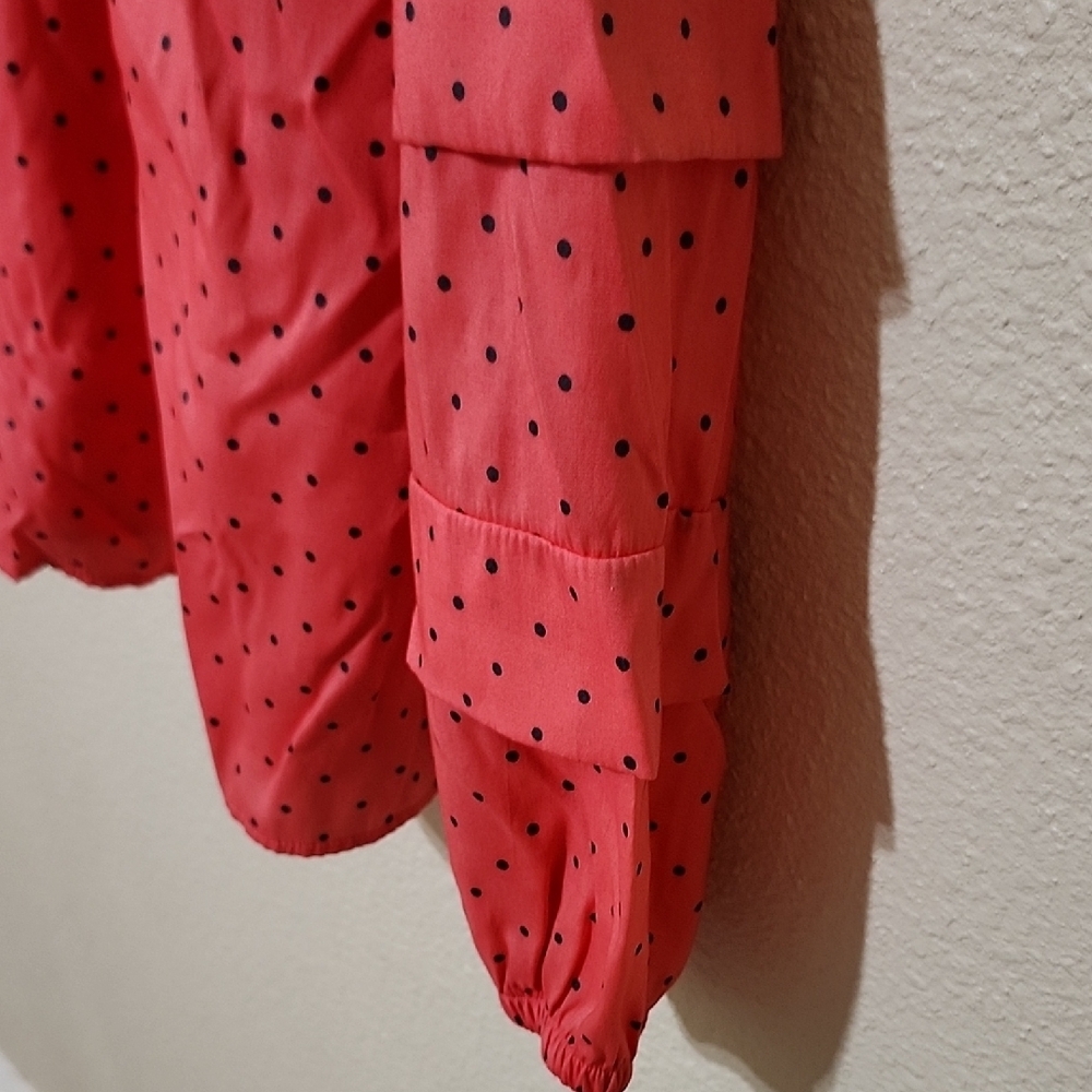Worthington Pink Ruffled Blouse with Relaxed Fit - Picture 4 of 8